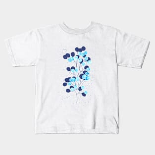 Round Aspen Tree Leaves Kids T-Shirt